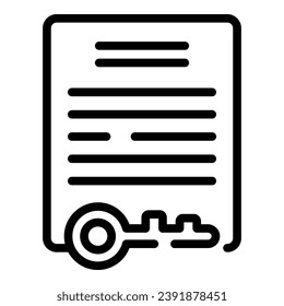 Document patent icon outline vector. Copy right. Intellectual property