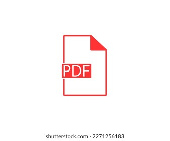 Document, pdf, format icon. Vector illustration.