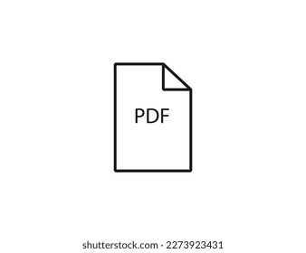 Document, pdf, format icon. Vector illustration.