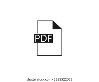 Document, pdf, format icon. Vector illustration.