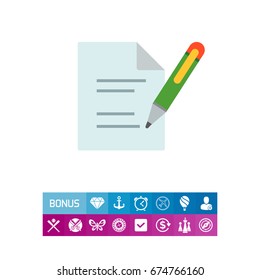 Document and pen