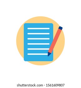 Document and pen design, Data archive storage organize business office and information theme Vector illustration