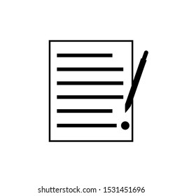 The document with a pen. Icon
