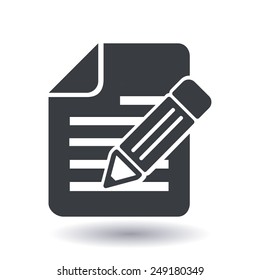 Document With Pen Icon.