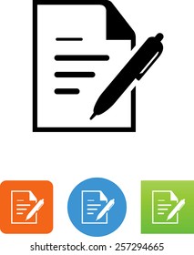 Document with pen icon