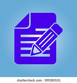 Document with pen icon.