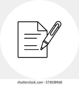 Document with Pen Icon