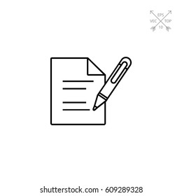 Document with Pen Icon