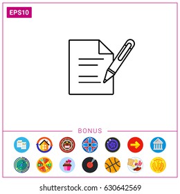 Document with Pen Icon