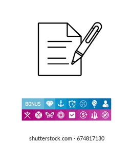 Document with Pen Icon