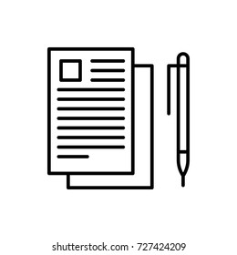 document and pen icon