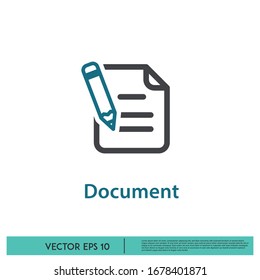 document and pen icon design element vector eps 10