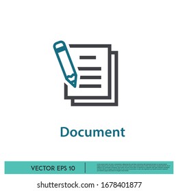 document and pen icon design element vector eps 10