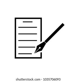 Document pen icon vector