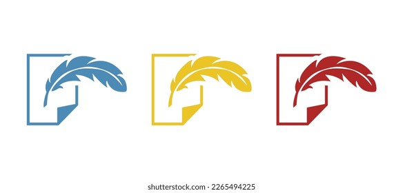 Dokument- und Stift-Symbol, Vektorgrafik