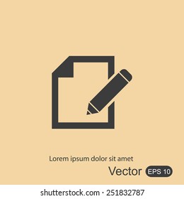 Document With Pencil Icon