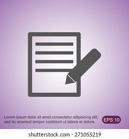Document With Pencil Icon