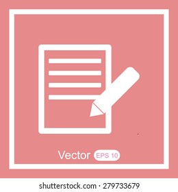 Document With Pencil Icon