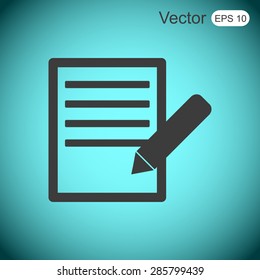 Document With Pencil Icon