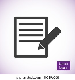 Document With Pencil Icon