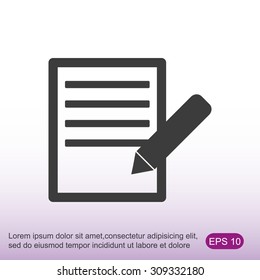 Document With Pencil Icon