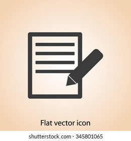 Document With Pencil Icon