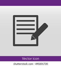 Document With Pencil Icon