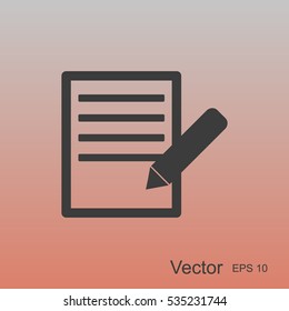 Document With Pencil Icon