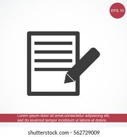 Document With Pencil Icon