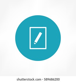 Document and pencil icon