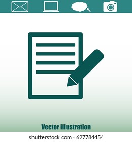 Document With Pencil Icon