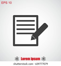 Document With Pencil Icon