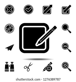 Document With Pencil icon. Simple glyph vector element of web, minimalistic icons set for UI and UX, website or mobile application