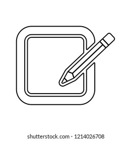 Document With Pencil icon. Simple outline vector of web, minimalistic set for UI and UX, website or mobile application