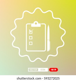 document and pencil icon, vector