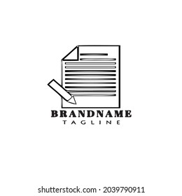 Dokument mit Stift-Logo-Symbol Design Moderne Vektorgrafik