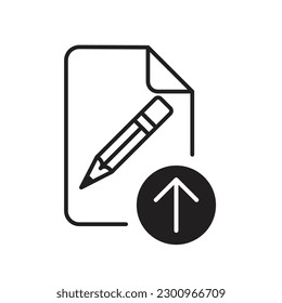 document pencil upload. paper upload