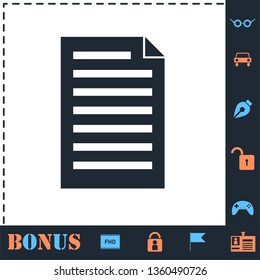 Document. Perfect icon with bonus simple icons
