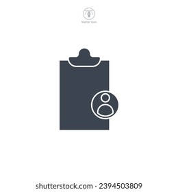 Documento con una ilustración vectorial del símbolo de la persona Icono aislado en fondo blanco