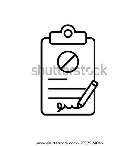Document petition icon Flat illustration sign