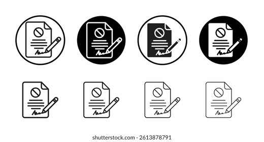 Document petition icon Isolated flat vector in outline
