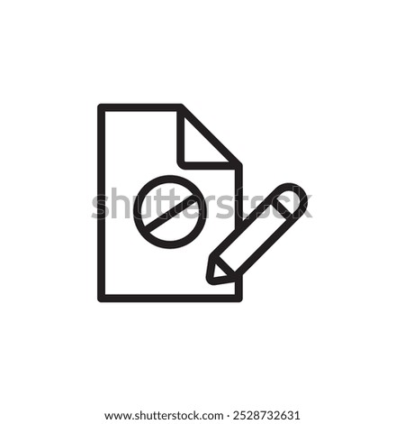 Document petition icon Outline vector for web ui