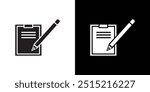 Document petition icon Thin line flat illustration