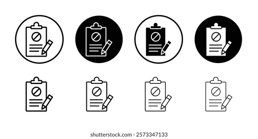 Document petition icon vector line logo mark or symbol set collection outline style
