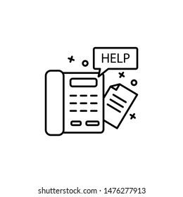 Document, phone, help, call icon. Element of customer services icon