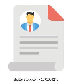 
A document with person’s photo symbolising CV

