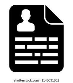 A document with person’s photo symbolising CV