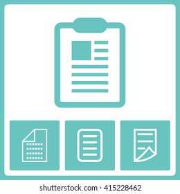Document pictogram. Web vector graphic. Design collection.