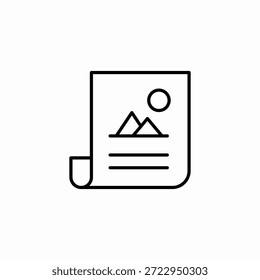 documento com ícone de imagem sinal vetor
