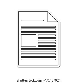 document piece paper information icon. Flat and Isolated design. Vector illustration